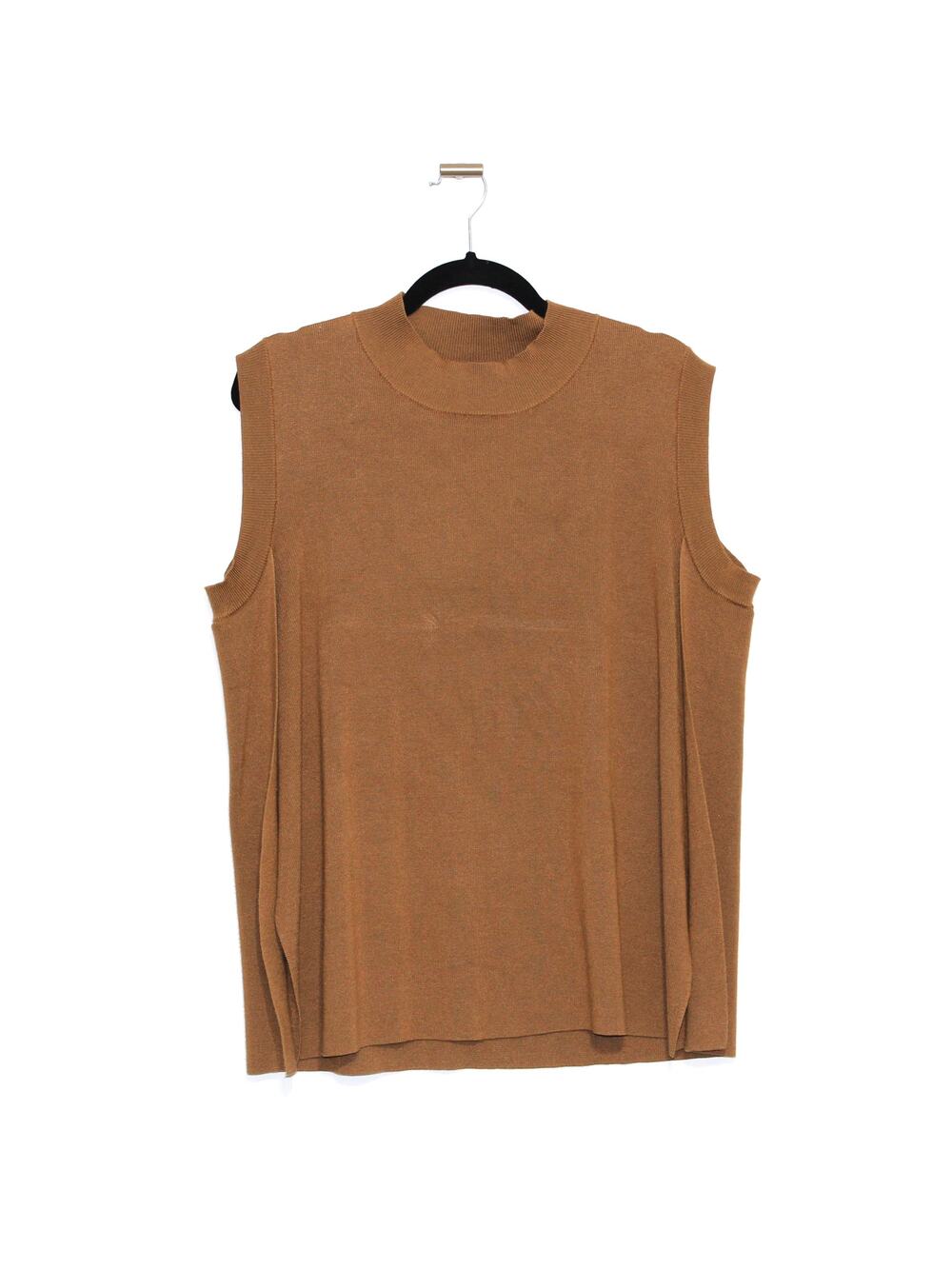 Cyrus Light Brown Sleeveless Knit Top Size Large